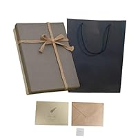 麻　ギフトボックス Amazon | リボン付き ギフトボックス 紙袋 メッセージカード 3点